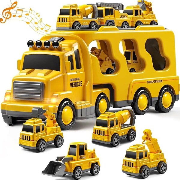 HOLALA Engineering Truck Set for Ages 3-5-Yellow