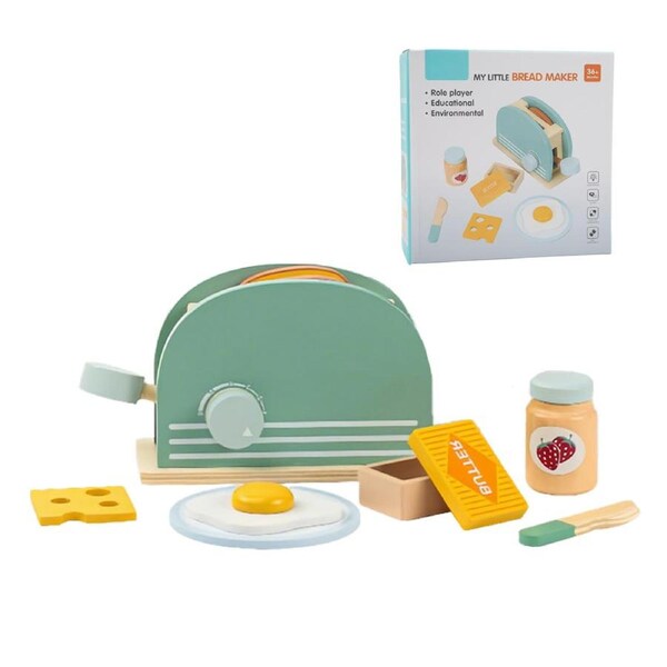 HOLALA Pretend Play Kitchen Food Set Toys Bread Maker Accessory
