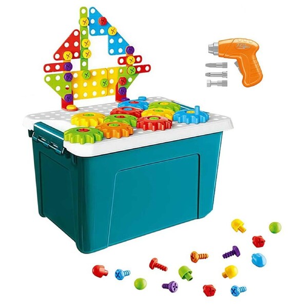 HOLALA 267 Pcs Building Blocks Set for Kids Ages 4-12-Blue