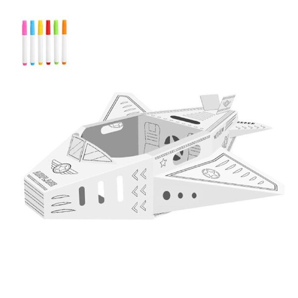 HOLALA Costume Playhouse for Kids Recycled Cardboard Pretend Play Toy-Airplane