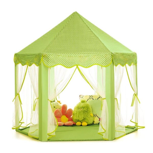 HOLALA Princess Castle Play Tent Large Hexagon Playhouse-Green