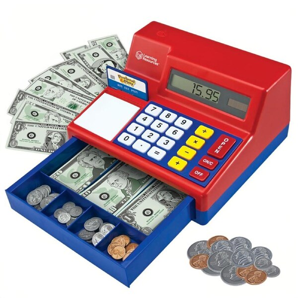 HOLALA Kids Cash Register Toy Pretend & Play Calculator Toys Playset