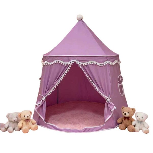 HOLALA Kids Play Tent Pop Up Indian Tepee Castle-PurpleBall