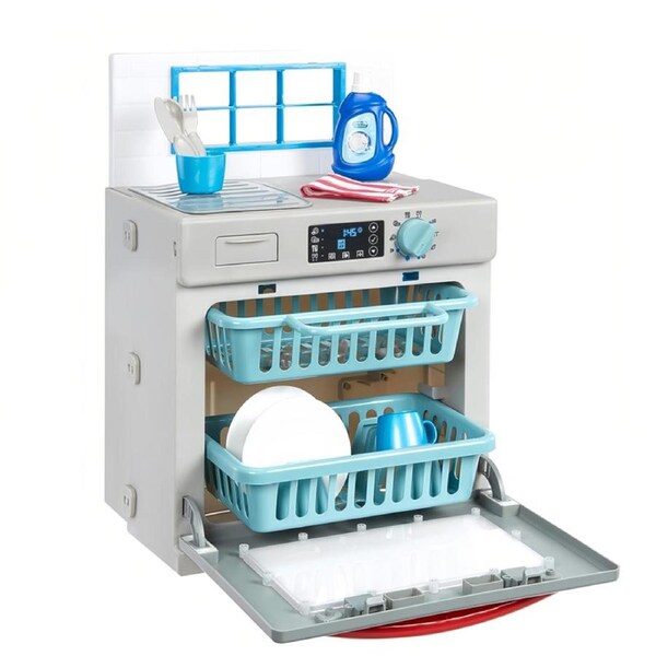 HOLALA Kids Toy Dishwasher Realistic Pretend Play Appliance for Ages 3+ Child