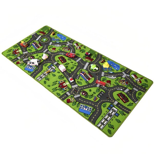 HOLALA Kids Carpet Playmat Rug City Life Traffic Play Mat for Bedroom Play Room-150CM