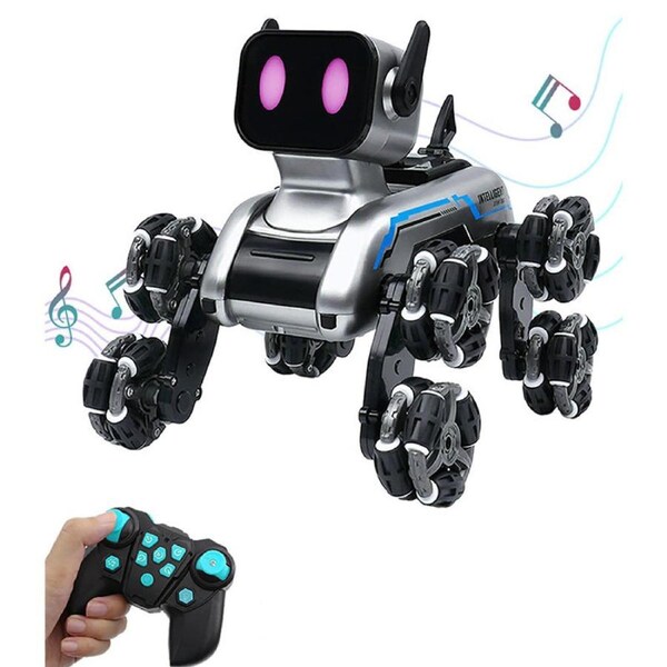 HOLALA Robot Dog Toy Remote Control Car for Kids 8 Wheels RC Stunt Car Toys