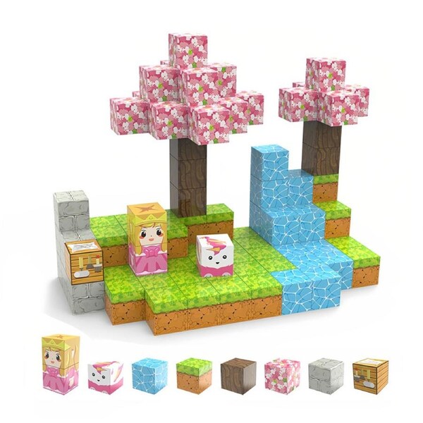 HOLALA 100Pcs Magnetic Building Blocks STEM Sensory Toys for Toddlers Birthday Gifts