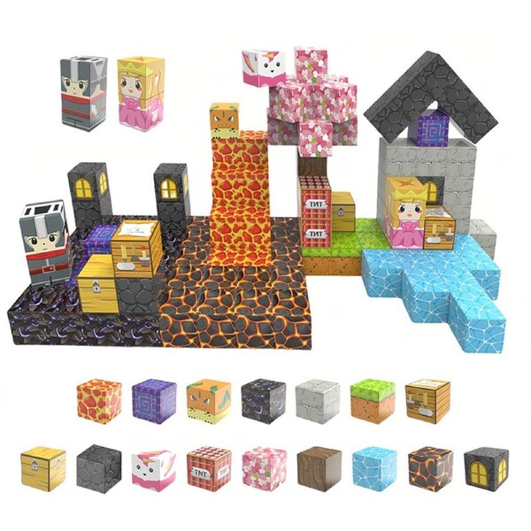 HOLALA 114Pcs Magnetic Building Blocks STEM Sensory Toys for Toddlers Birthday Gifts