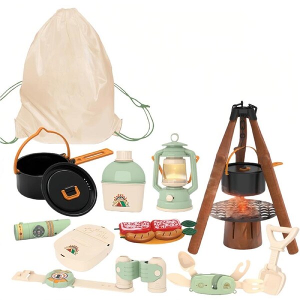 HOLALA Kids Camping Toys Set Pretend Play Camping Set for Ages 3+ Child