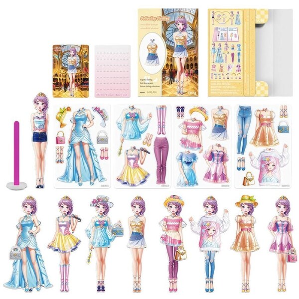 HOLALA Magnetic Princess Dress Up Paper Doll Clothes Puzzles Game for 4-7 Girls-Joy
