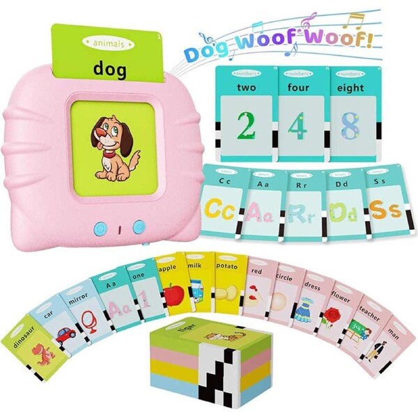 HOLALA Toddler Toys Talking Flash Cards for Ages 2-4 with 224 Sight Words-Pink