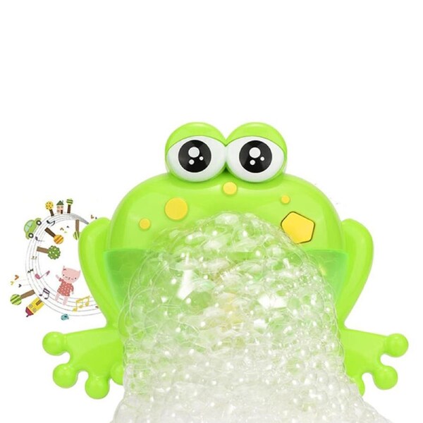 HOLALA Automatic Bubble Maker for Bathtub with Music & Suction Cup-Frog
