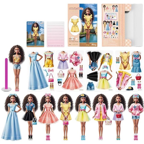 HOLALA Magnetic Princess Dress Up Paper Doll Clothes Puzzles Game for 4-7 Girls-May