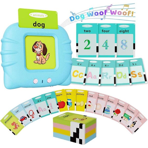 HOLALA Toddler Toys Talking Flash Cards for Ages 2-4 with 224 Sight Words-Blue