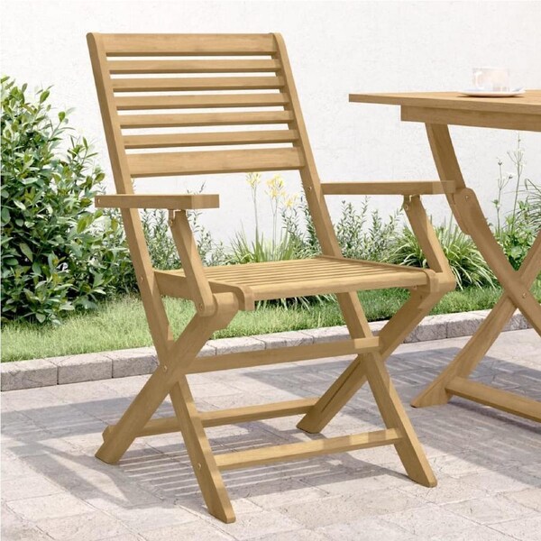 Folding Chairs 2 pcs 54.5x61.5x86.5 cm Solid Wood Acacia vidaXL