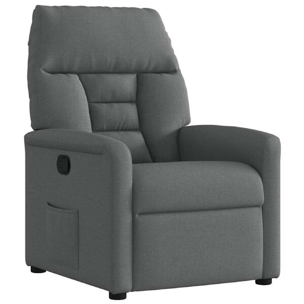 Recliner Chair Dark Grey Fabric vidaXL