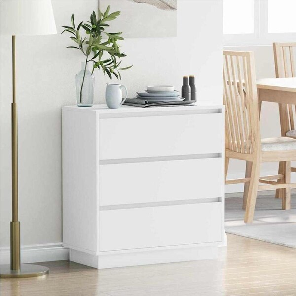 Bedside Cabinet White 71 x 34,5 x 75 cm Engineered wood vidaXL