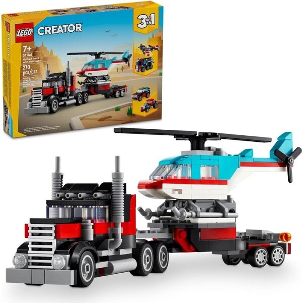 LEGO LEGO Creator Series 31146 Flatbed Truck with Helicopter