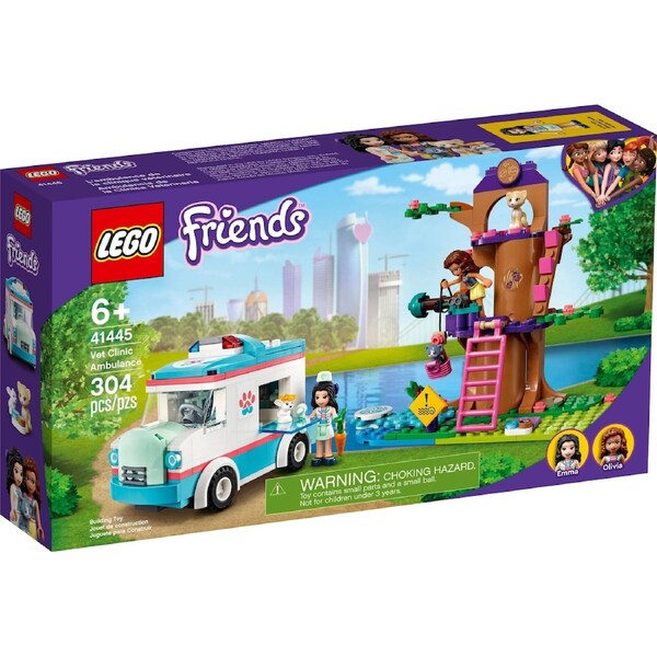 LEGO 41445 Vet Clinic Ambulance Rescue Toy Playset