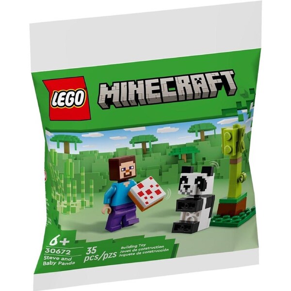 LEGO Minecraft Steve and Baby Panda 30672 Polybag