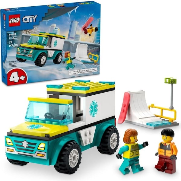 LEGO City 60402 Emergency Ambulance and Snowboarder