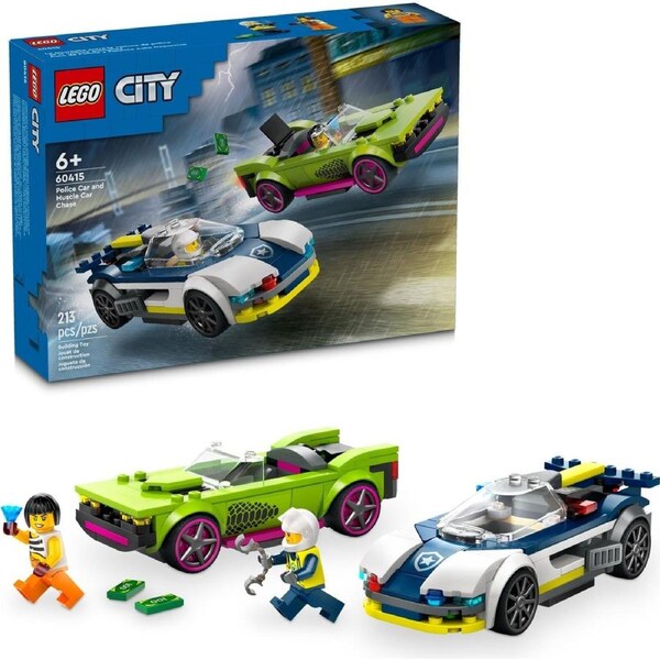 LEGO City Police Car and Muscle Car Chase 60415
