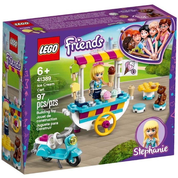 LEGO 41389 Ice Cream Cart Toy with Scooter & Stephanie Mini-doll