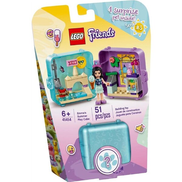 LEGO 41414 Emma's Summer Play Cube: Beach Fun Toy