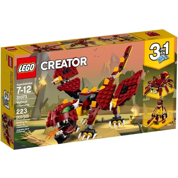 LEGO 31073 Creator 3in1 Mythical Creatures: Dragon, Spider & Troll