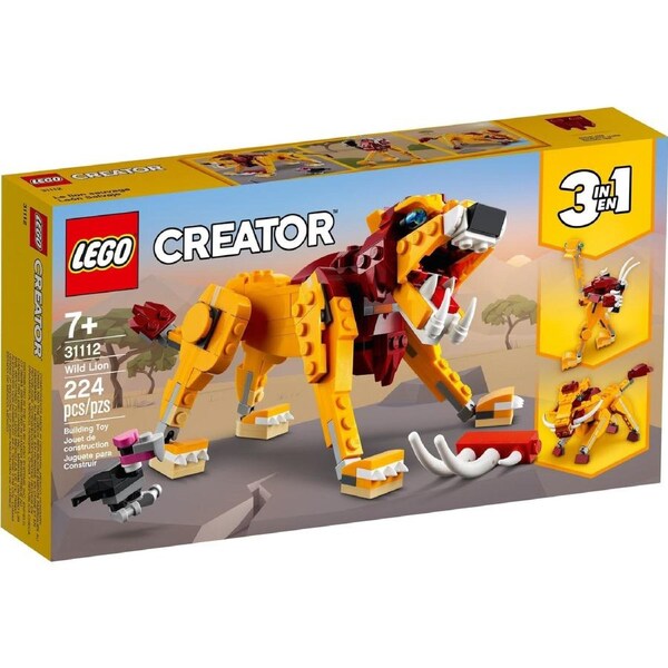 LEGO 31112 Wild Lion 3in1 Animal Building Set