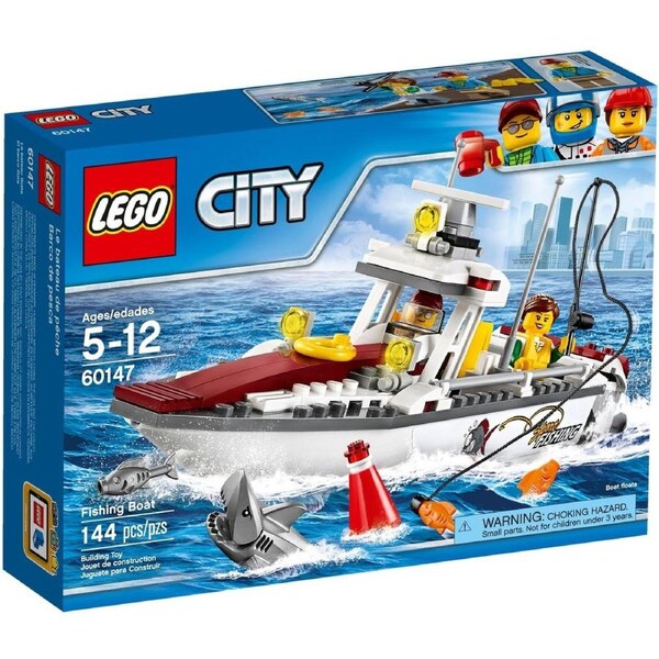 LEGO 60147 Fishing Boat with Minifigures & Shark