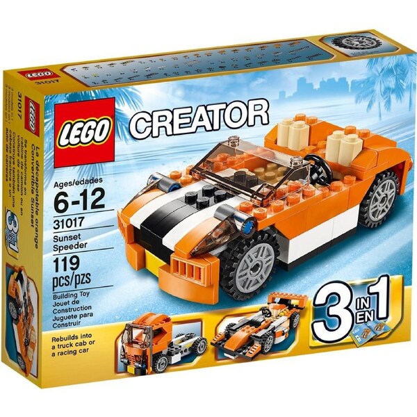 LEGO 31017 Sunset Speeder 3-in-1 Sports Car, Truck, Racer