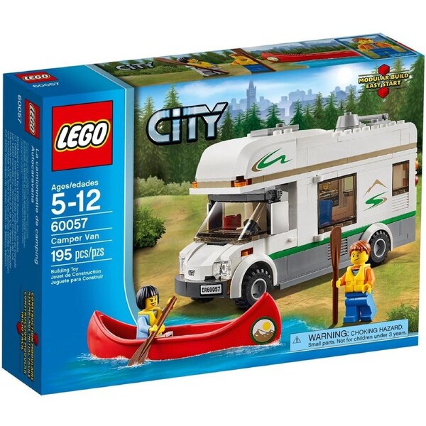 LEGO 60057 Camper Van with Canoe & Minifigures