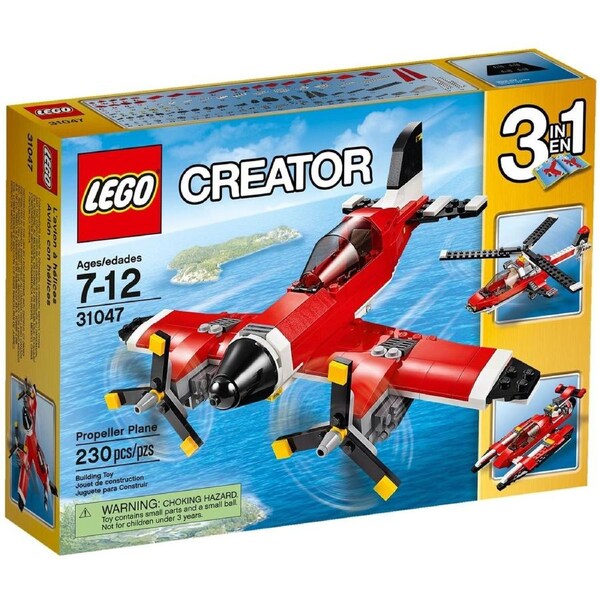 LEGO 31047 3-in-1 Propeller Plane, Hydroplane, Helicopter
