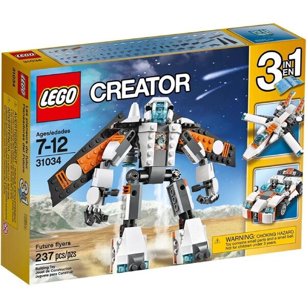 LEGO 31034 Future Flyers: Robot, Jet & Sports Car 3-in-1
