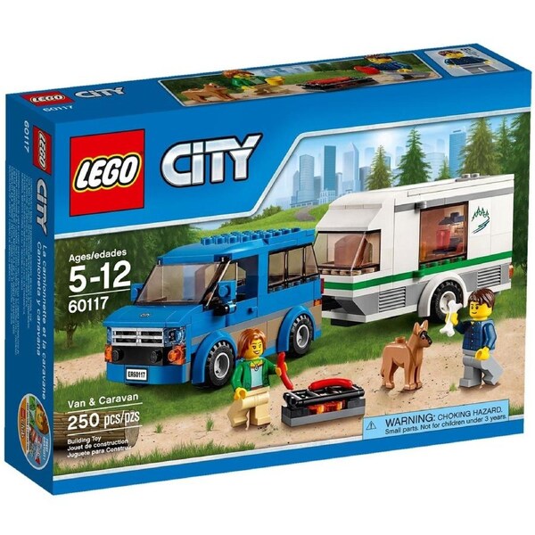 LEGO 60117 Van & Caravan Camping Set with Minifigures