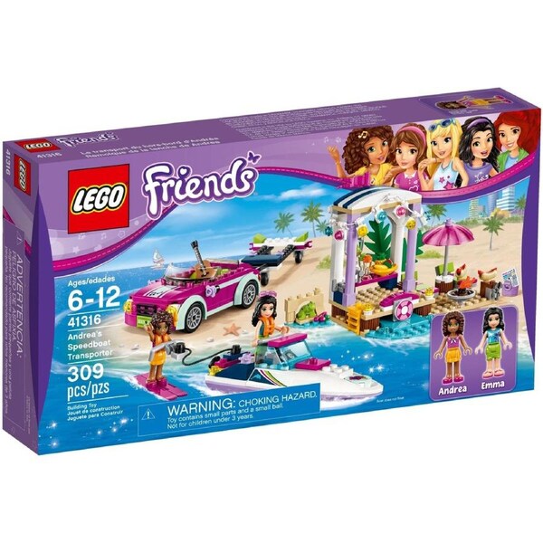 LEGO 41316 Andrea's Speedboat Transporter & Beach Party Playset