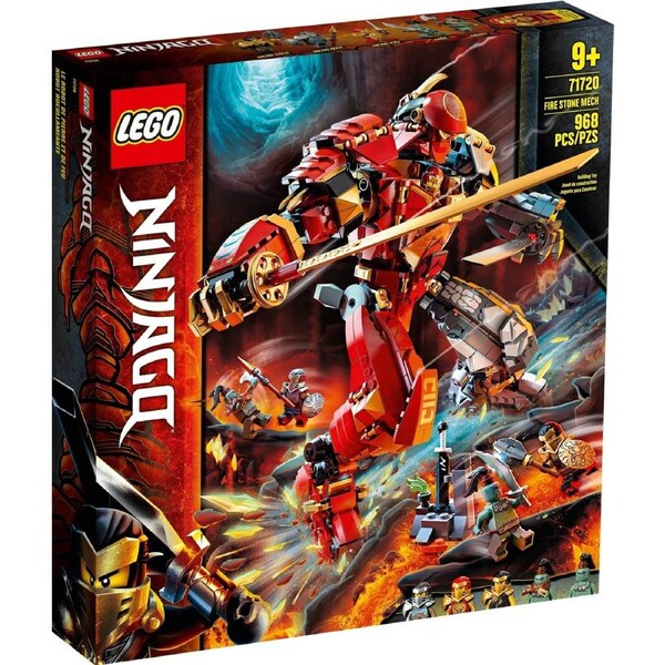 LEGO 71720 Fire Stone Mech Ninja Toy with 5 Minifigures