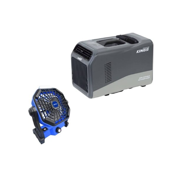 Kings Portable Air Conditioner -240V AC Source + 2in1 Rechargeable Light/Fan