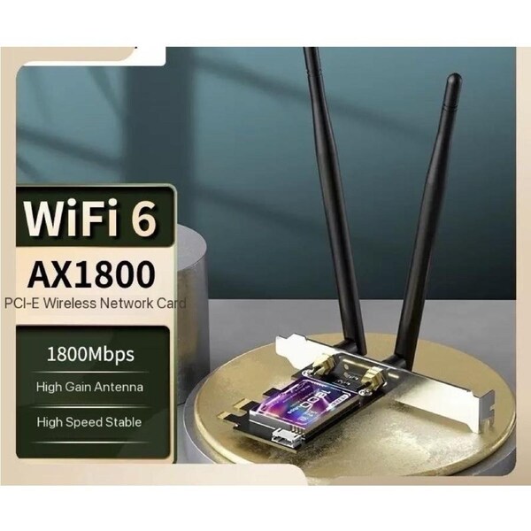 PCIE wireless network card Gigabit 1800 Mbps + Bluetooth two-in-one WiFi6 high-speed game wireless adapter