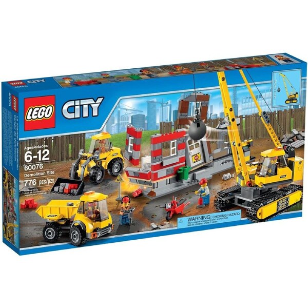 LEGO 60076 Demolition Site Set - Crane, Wrecking Ball, & Dump Truck