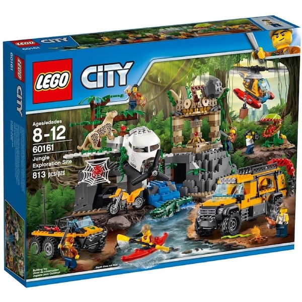 LEGO 60161 Jungle Exploration Site with Helicopter, Truck & Animals