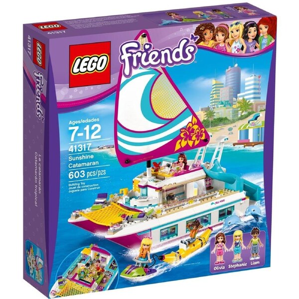 LEGO 41317 Sunshine Catamaran: Cruise Ship Boat with Pool & Dolphins
