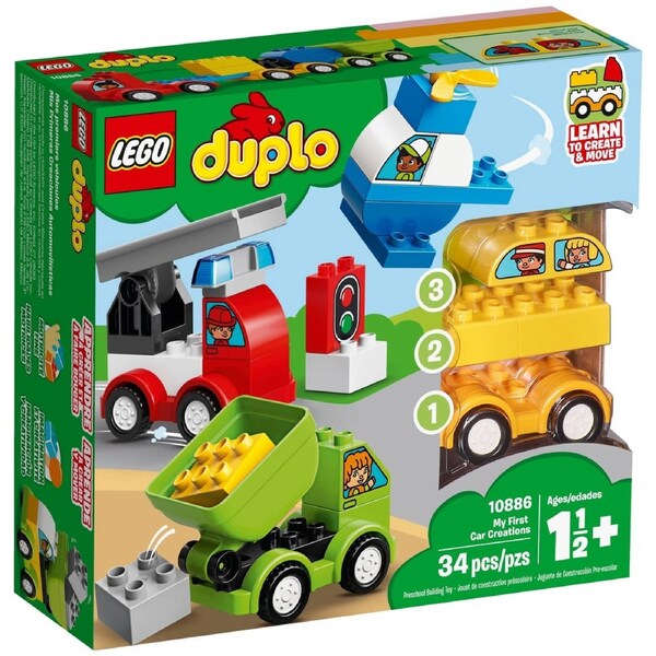 LEGO 10886 My First Car Creations: Build & Play Toddler Car Set