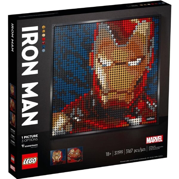 LEGO 31199 Iron Man Art Set: Build 3 Iconic Suits