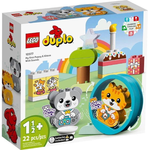 LEGO 10977 Puppy & Kitten Sounds Toy - DUPLO Animals for Toddlers 18+ Months