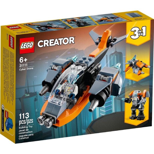 LEGO 31111 Cyber Drone 3in1 Robot Mech Scooter Building Toy Set