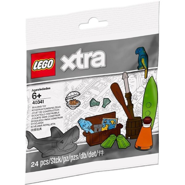 LEGO 40341 Sea Accessories: Shark, Parrot, & Ocean Gear