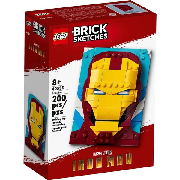 LEGO 40535 Iron Man Brick Sketches Portrait