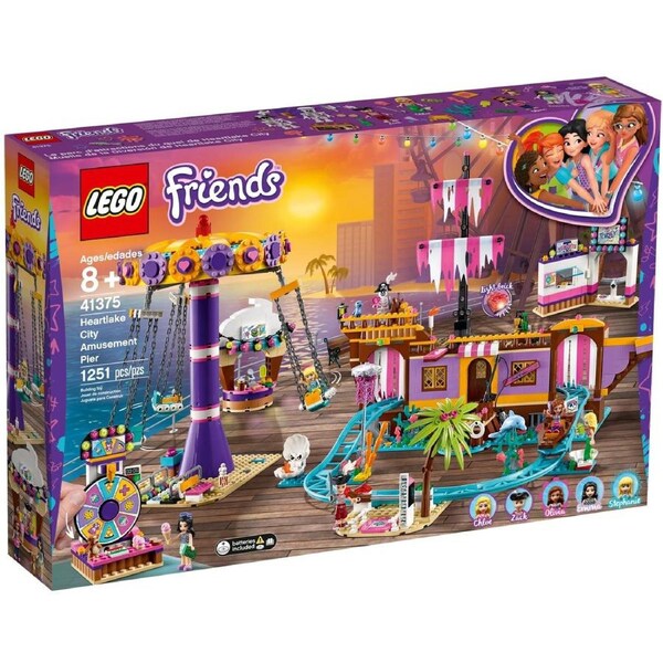 LEGO 41375 Heartlake City Amusement Pier: Thrilling Pirate Ship & Carousel
